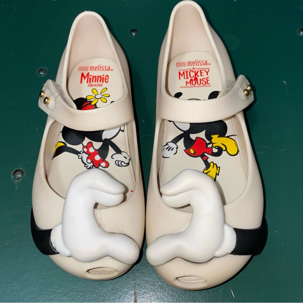 Mini Melissa Mickey Minnie Disney shoes 9&10